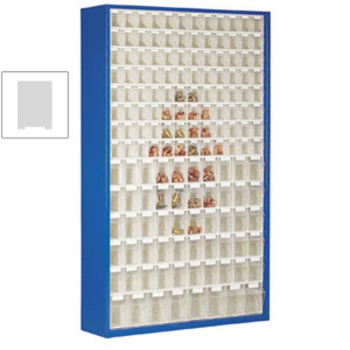 Magazinschrank mit Sichtlagerkästen - 2.000x1.270x250 mm - 154 Kästen - enzianblau