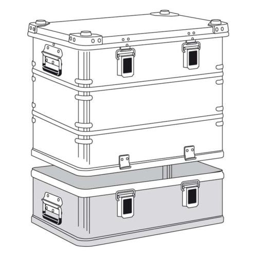 ZARGES Universalkiste K 470 Plus - Oberteil - 42 Liter - 550 x 350 x 220 mm (Innenmaß) - Aluminiumkiste