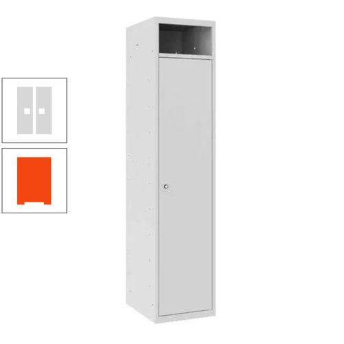 Wäschesammelschrank, Wäscheschrank, Einwurfschlitz, Zylinderschloss, 1.800 x 400 x 500 mm (HxBxT), Korpus anthrazitgrau, Front anthrazitgrau