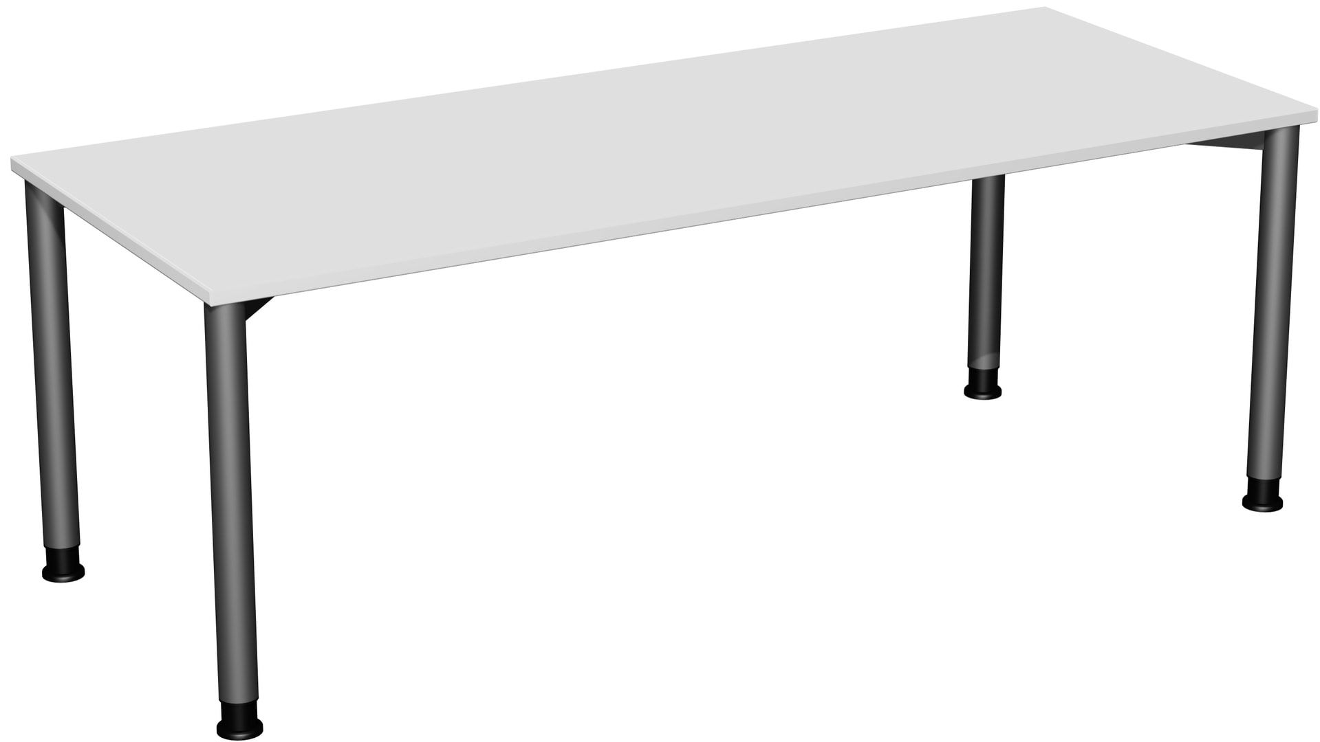Schreibtisch - 4-Fuß Flex - Bürotisch - Höhe 680-800 mm - 1.000 x 800 mm (BxT) - Gestell anthrazit - Ahorn