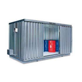 Gefahrstoffcontainer - Gefahrstoffdepot - 2.300 x 4.050 x 2.170 mm (HxBxT) - Auffangvolumen 1050 l - mit Dauerlüfter