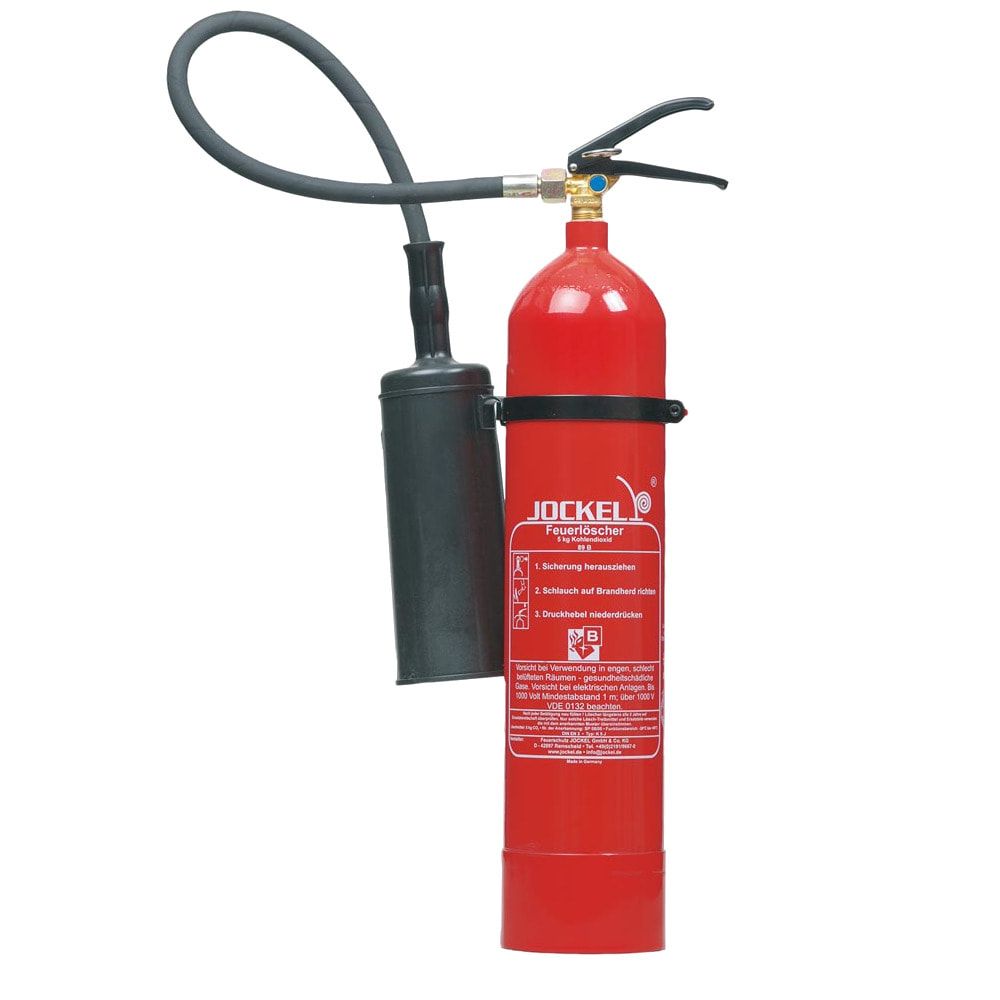CO2 Feuerlöscher - Spannring - Wandhalter - 5 kg Löschmittel