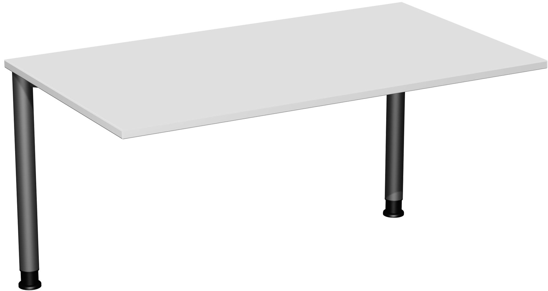 Schreibtisch - 4-Fuß Flex - Bürotisch - Höhe 680-800 mm - 1.000 x 800 mm (BxT) - Gestell anthrazit - Ahorn