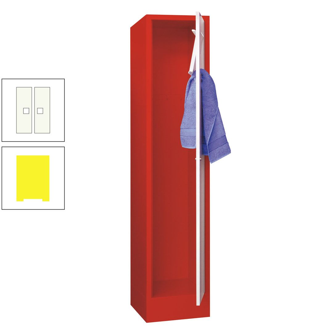 Wäschesammelschrank - 1.850 x 400 x 500 mm (HxBxT) - Sockel - Drehriegel - anthrazitgrau