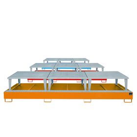 Auffangwanne für 3 x IBC - 3 x Abfüllaufsatz