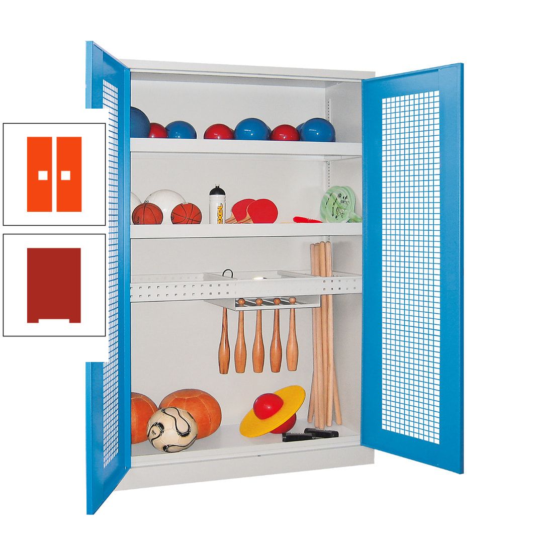 Sportschrank - Vollblechtüren - Variante 2 - 1.950x1.200x500 mm (HxBxT) - anthrazitgrau