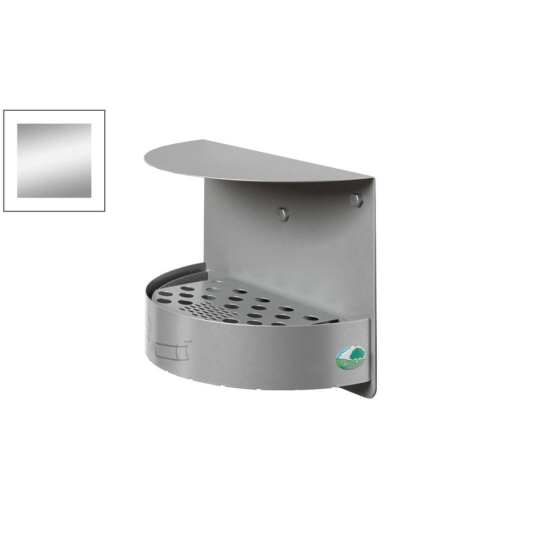 Wandascher - 1,5 l - mit Haube - Aschenbecher - antik-silber struktur