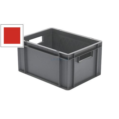 Eurobox - Eurokasten - Volumen 19 l - Boden geschlossen, Wände durchbrochen - 210 x 300 x 400 mm (HxBxT) - VE 4 Stk. - blau