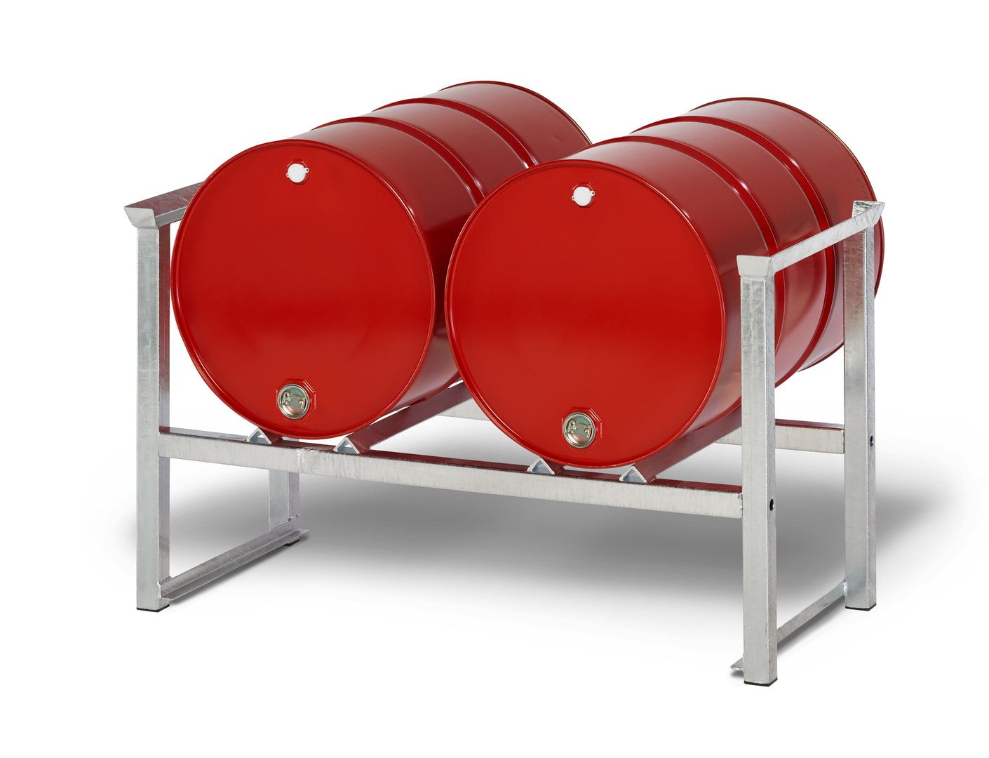 Stapelregal - Kapazität 200 l Fass: 1x - 790 x 875 x 640 mm (HxBxT) - Traglast 680 kg - verzinkt