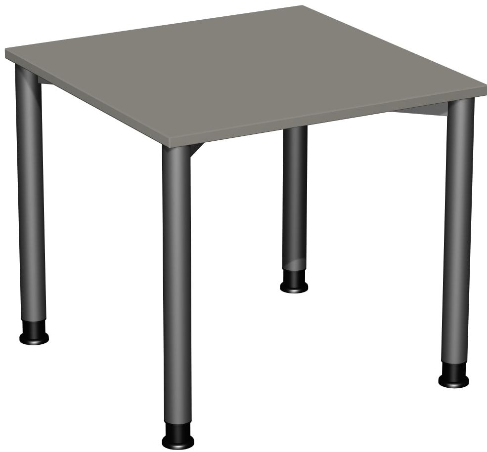 Schreibtisch - 4-Fuß Flex - Bürotisch - Höhe 680-800 mm - 1.200 x 600 mm (BxT) - Gestell anthrazit - Ahorn