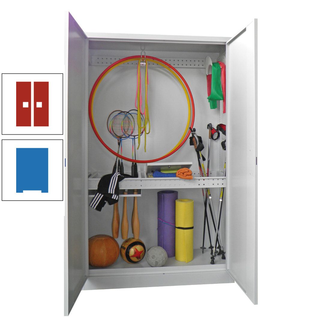 Sportschrank - Vollblechtüren - Variante 1 - 1.950x1.200x500 mm (HxBxT) - anthrazitgrau