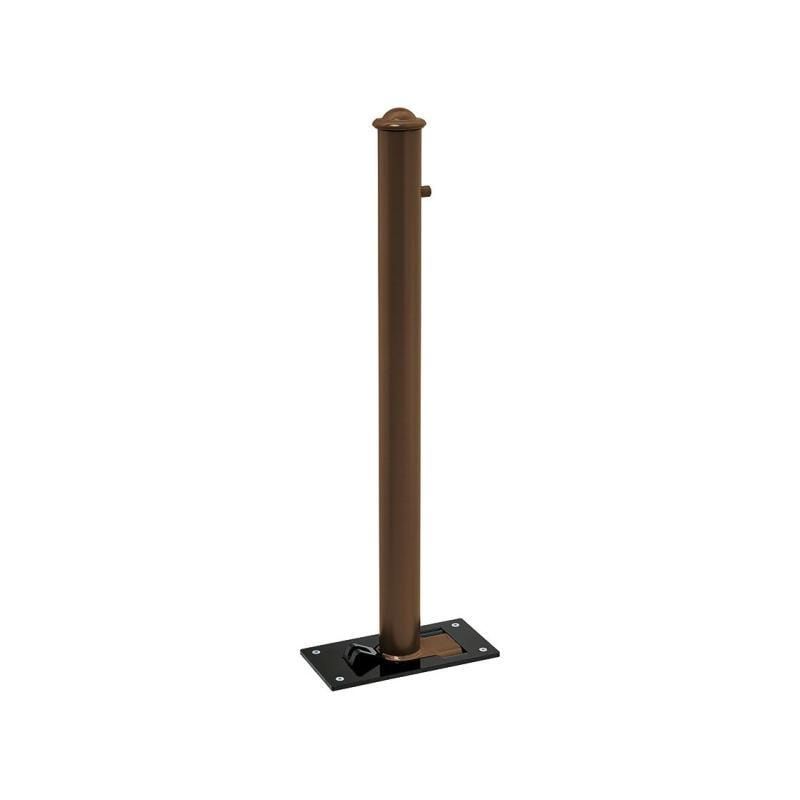 Klappbarer Pfosten mit Helmkopf - 76 x 1.012 mm (DxH) - Überfahrhöhe 106 mm - Farbe enzianblau - Absperrpfosten