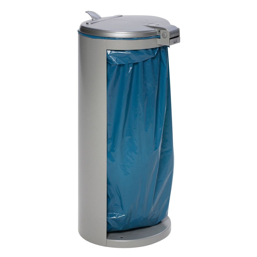 Abfallbehälter mit offener Rückseite (DxH) 450x900 mm - Inh. 120 l, Farbe enzianblau