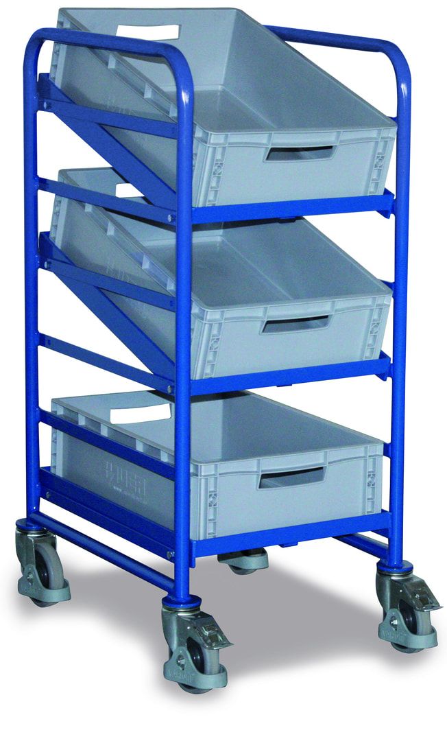 Eurokastenwagen - Ladefläche 410 x 610 mm - Traglast 200 kg - enzianblau