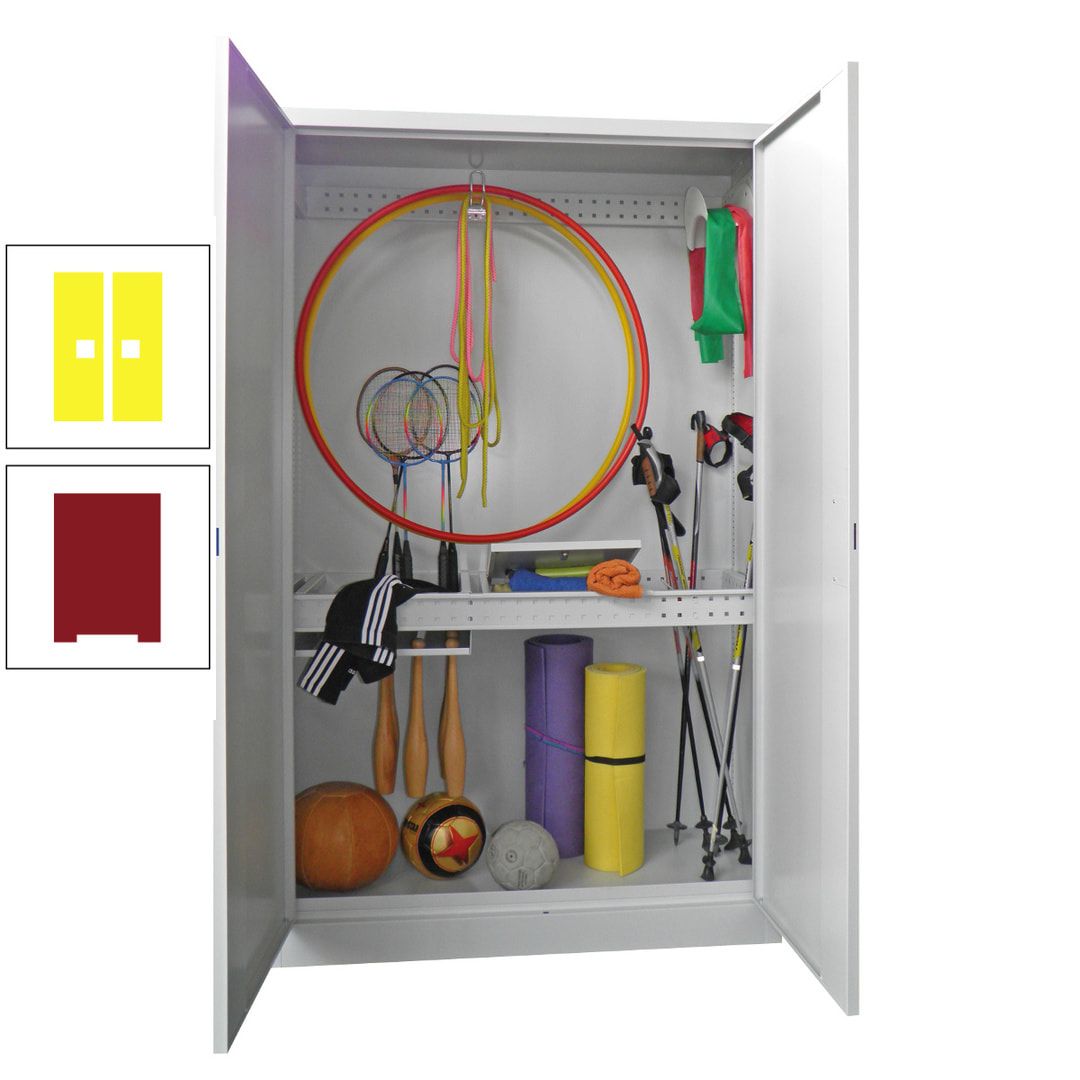 Sportschrank - Vollblechtüren - Variante 1 - 1.950x1.200x500 mm (HxBxT) - anthrazitgrau