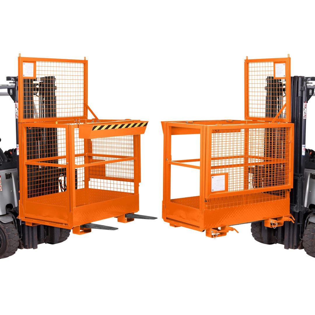 Arbeitsbühne - 2-seitige Aufnahme - Traglast 300 kg - 1.950 x 1.200 x 800 mm (HxBxT) - anthrazitgrau