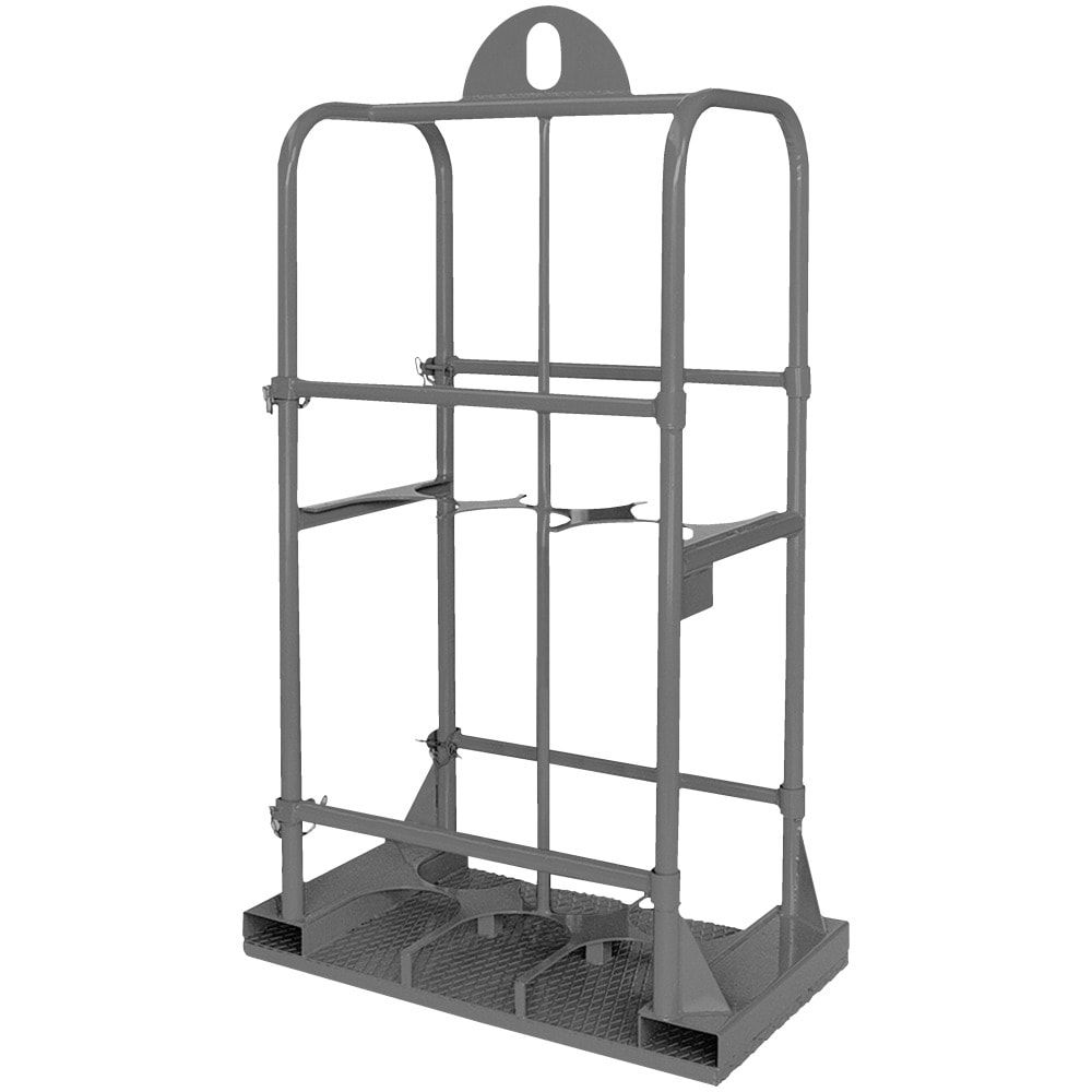Eichinger Gasflaschen-Transportgestell, 4 Flaschen mit 250 mm Durchmesser, geeignet für Stapler und Kran, Farbe: anthrazitgrau