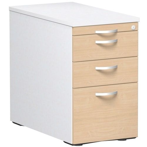 Standcontainer, Hängeregistratur, 2 Schubladen, Ordnungsfach, 720 x 438 x 800 mm (HxBxT), Front Ahorn, Oberboden Ahorn, Korpus Ahorn