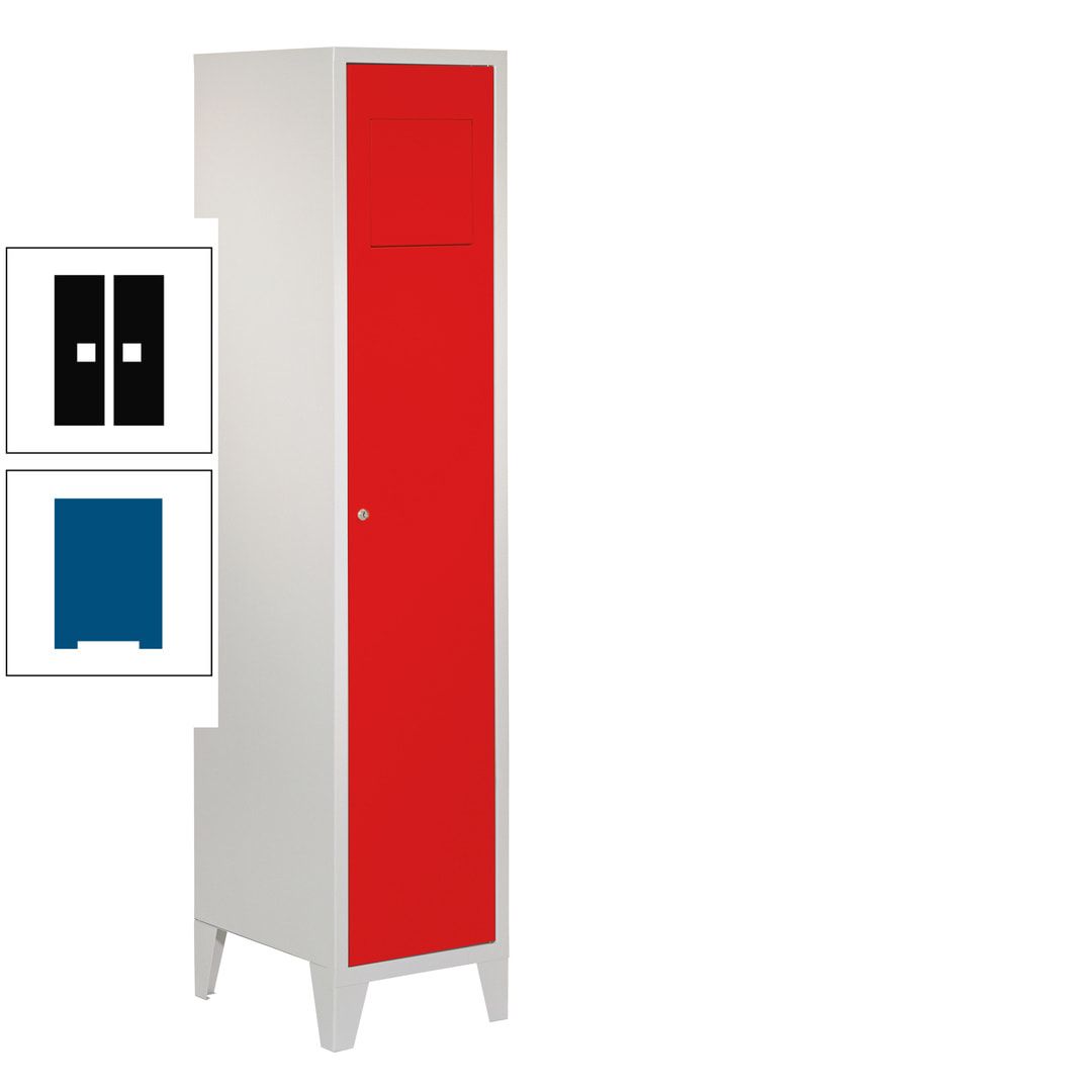 Wäschesammelschrank - 1.850 x 400 x 500 mm (HxBxT) - Füße - Drehriegel - anthrazitgrau