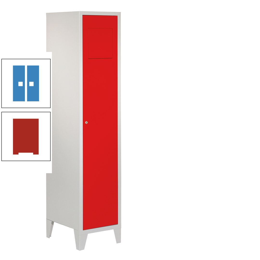 Wäschesammelschrank - 1.850 x 400 x 500 mm (HxBxT) - Füße - Drehriegel - anthrazitgrau