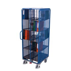 Aktenwagen - 20 Fächer - Fachbreite 310 mm - 2.015 x 690 x 860 mm (HxBxT) - enzianblau