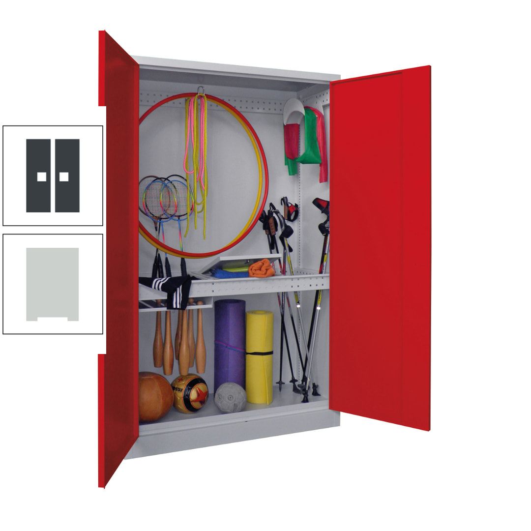 Sportschrank - Vollblechtüren - 1.950x1.200x500 mm (HxBxT) - anthrazitgrau