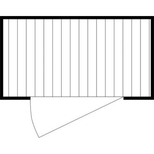 Lagercontainer, Baucontainer, Materialcontainer, Container, Gerätehaus, 2.150 x 2.100 x 1.140 mm (HxBxT), Holzfußboden, montiert, Farbe signalgelb