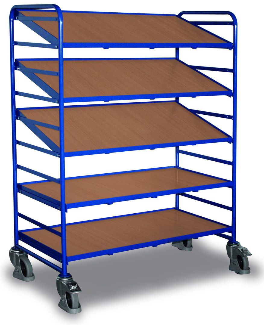 Eurokastenwagen für 15 Eurokästen - Ladefläche 1.240 x 610 mm - Traglast 250 kg - enzianblau