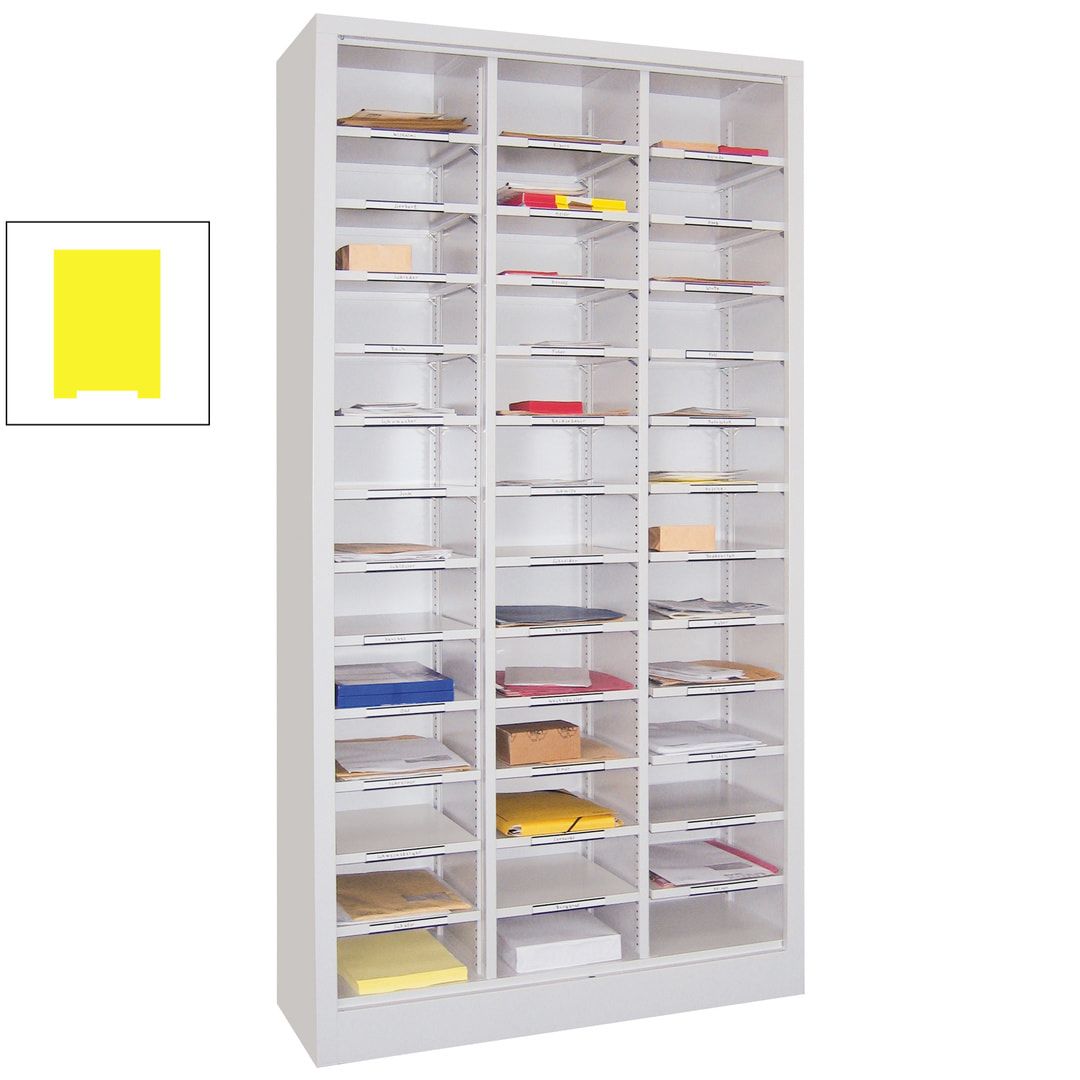 Aktenregal - Dokumentenablage - Sortierstation - Ordnungsregal - 39 Fächer - Büroregal - 1.950 x 1.000 x 400 mm (HxBxT) - anthrazitgrau