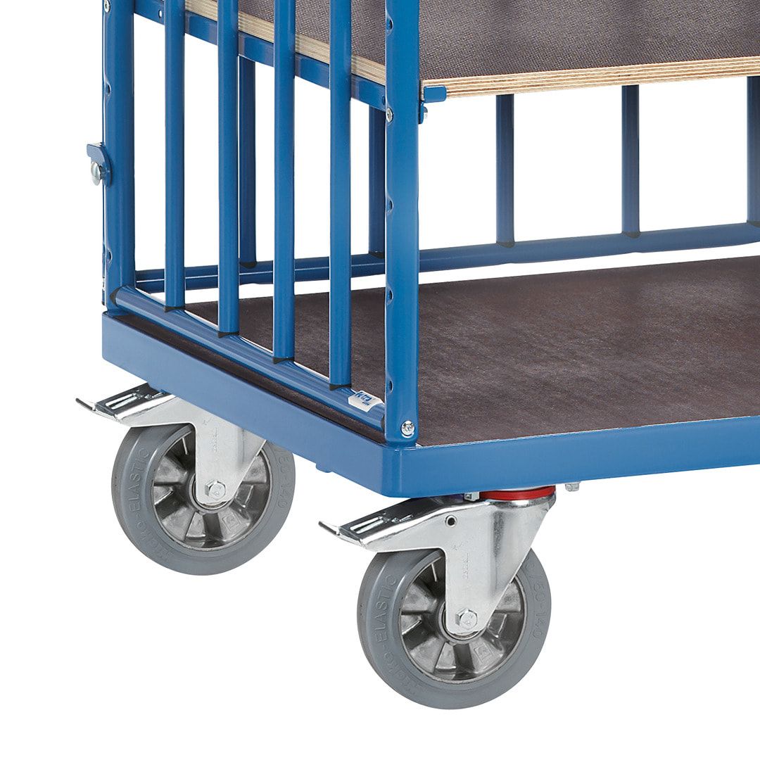 Fetra - Etagenwagen - 1.200 kg - (HxBxT) 1.583 x 724 x 1.184 mm - 4 Böden - Längswand