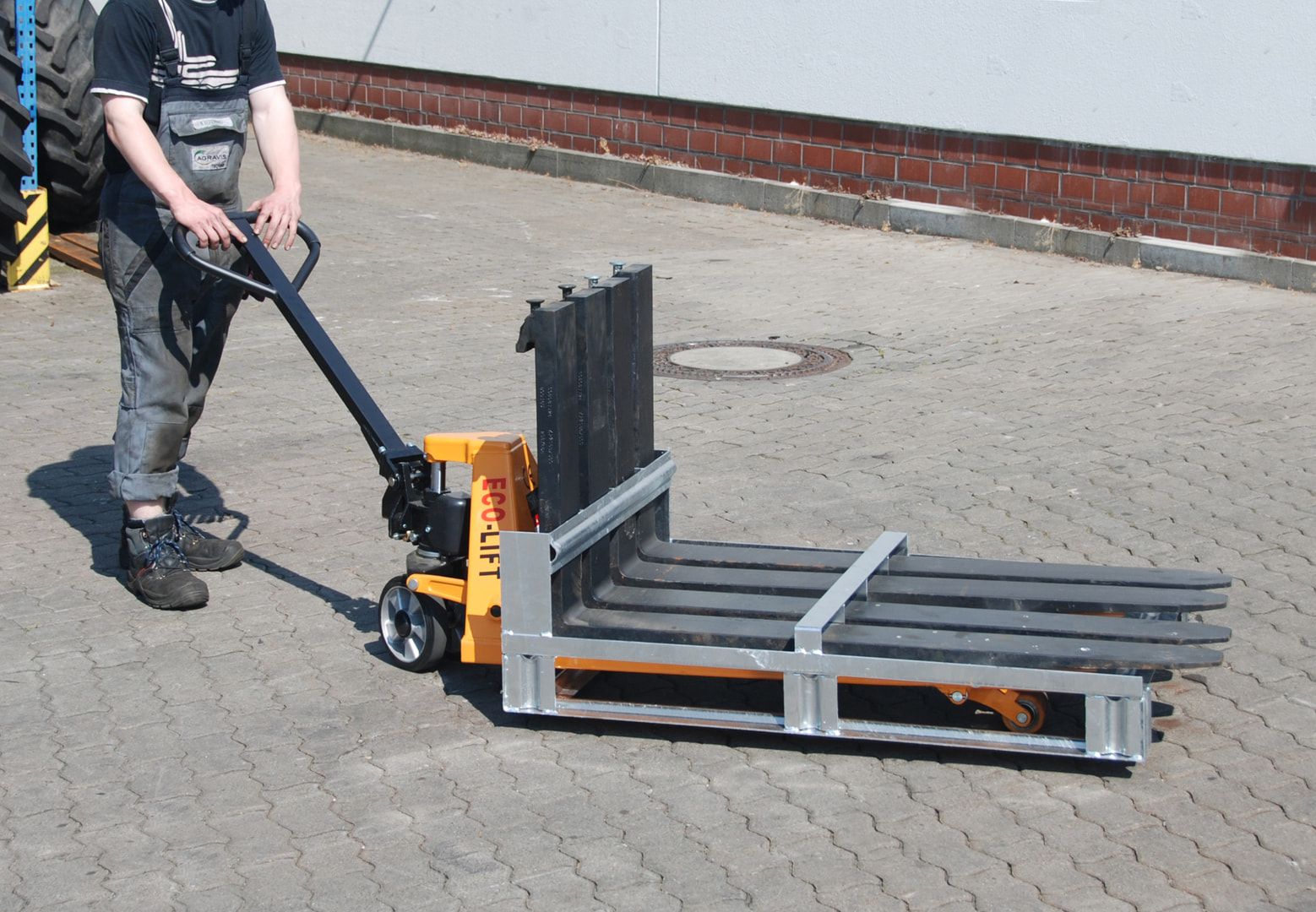 Gabelzinkenpalette - für 4 Gabelzinken - 350 x 800 x 1.200 mm (HxBxT) - feuerverzinkt