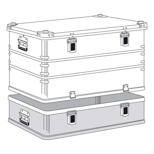 Zarges Universalkiste K 470 Plus - Oberteil - 157 Liter - 750 x 550 x 380 mm (Innenmaß) - Aluminiumkiste