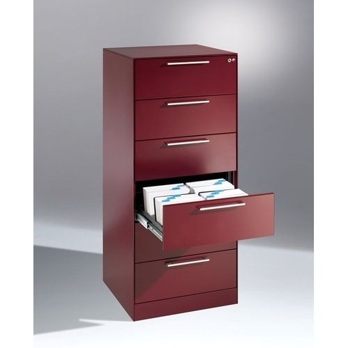 Hängeregistratur, Hängeregisterschrank, Aktenschrank, Büroschrank, DIN A6, 6 Auszüge, 2-bahnig, Farbe wählbar, 998 x 440 x 600 mm (HxBxT)