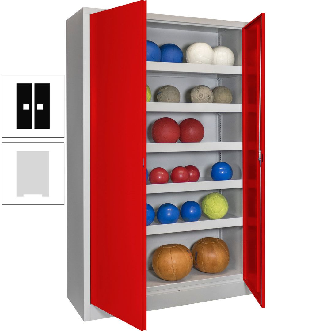 Ballschrank - Vollblechtüren - 5 Böden - 1.950x1.200x500 mm (HxBxT) - anthrazitgrau