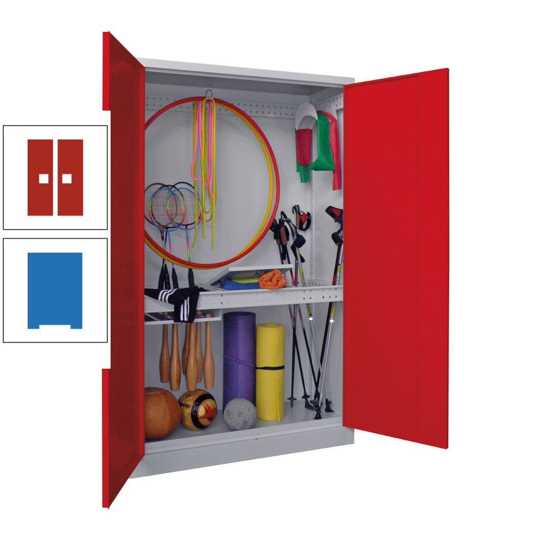 Sportschrank - Vollblechtüren - 1.950x1.200x500 mm (HxBxT) - anthrazitgrau