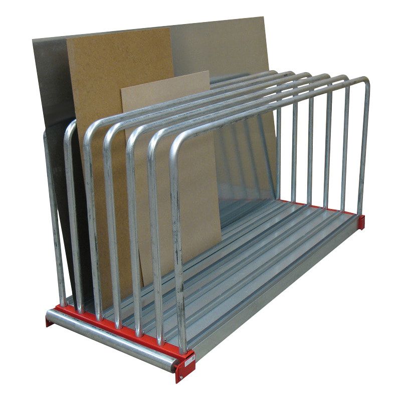 Plattenlager Regal - 6 Fächer - Fachbreite 45 mm - Fachlast 1.000 kg - 1.000 x 560 x 2.030 mm (HxBxT) - verzinkt