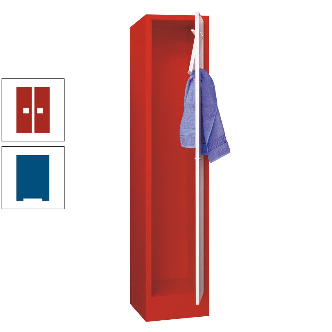 Wäschesammelschrank - 1.850 x 400 x 500 mm (HxBxT) - Sockel - Drehriegel - anthrazitgrau