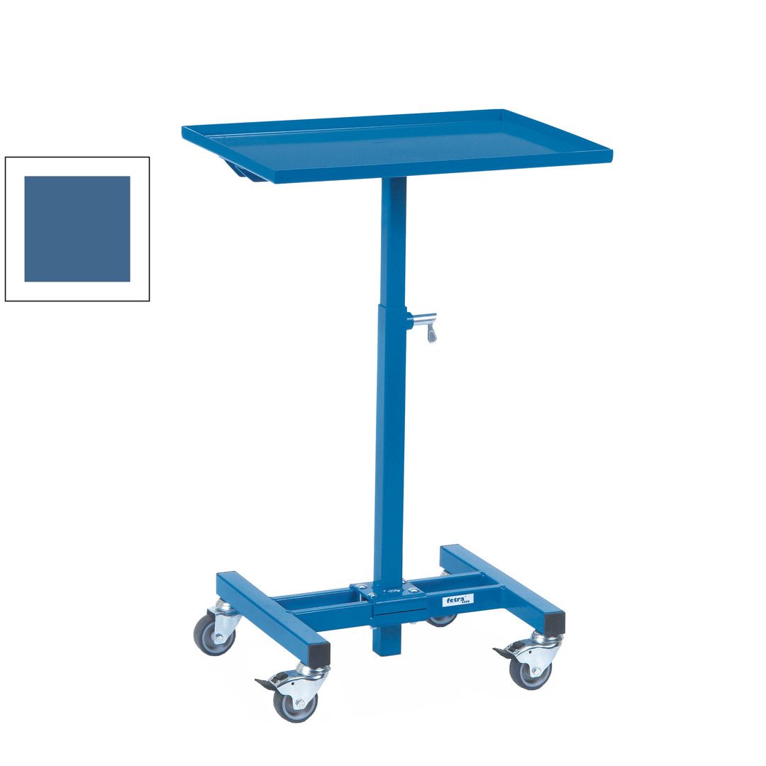 Fetra - fahrbarer Materialständer - 150 kg - 524 bis 774 mm höhenverstellbar - brillantblau