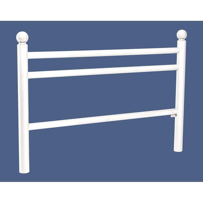 Geländer 3 Stahlrohre - 1.000 x 1.572 mm - Pfosten mit Edelstahlkopf - Farbe enzianblau - Außengeländer Systemgeländer