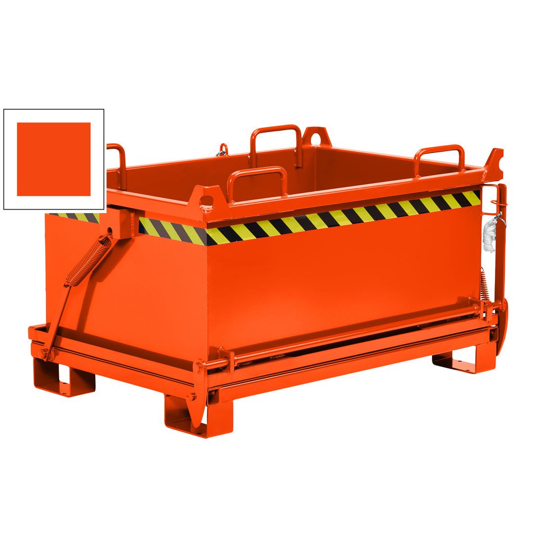 Klappbodenbehälter - 1.000 l Volumen - Traglast 1.250 kg - 2-fach stapelbar - kranbar - enzianblau