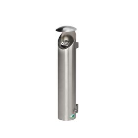 Wandascher aus Edelstahl - Volumen 2,5 l - 540 x 185 x 130 mm (HxBxT) - Wand-/Rohrbefestigung