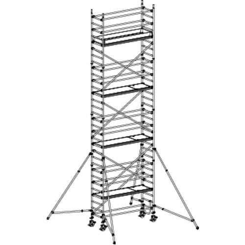 Fahrgerüst mit Auslegern - fahrbar - 2.640 x 2.450 x 800 mm (HxBxT) - Hymer