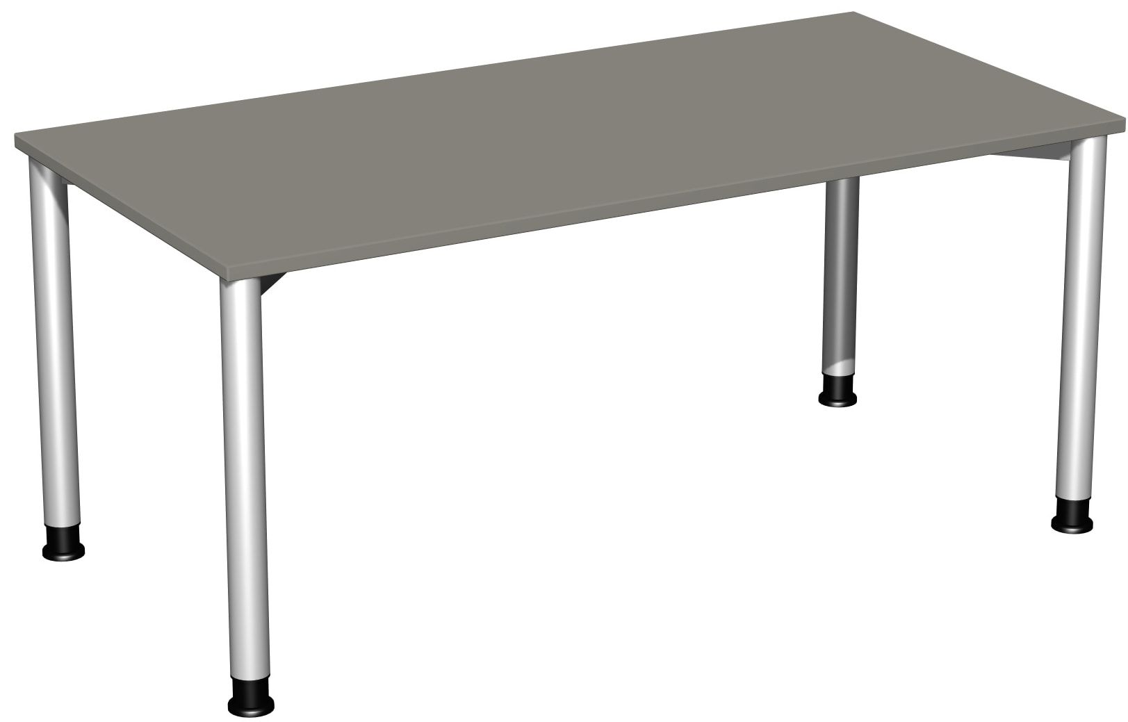 Schreibtisch - 4-Fuß Flex - Bürotisch - Höhe 680-800 mm - 1.200 x 600 mm (BxT) - Gestell anthrazit - Ahorn