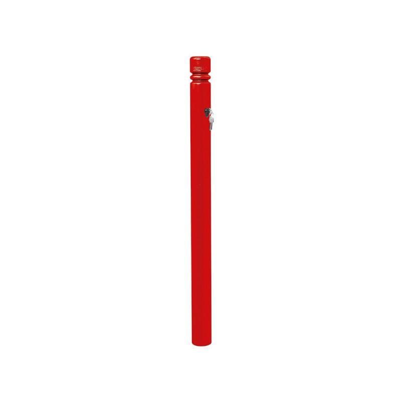 Herausnehmbarer Pfosten mit Ringkopf und Zylinderschloss - 76 x 955 mm (DxH) - Farbe enzianblau