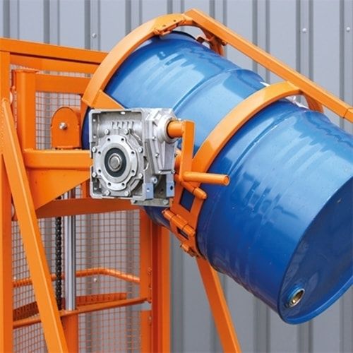 Eichinger mobiler Fasswender, Radsatz, Schiebegriff, Hubhöhe 1.100 mm, mechanisch, 1.940 x 1.135 x 1.315 mm (HxBxT), Farbe anthrazitgrau