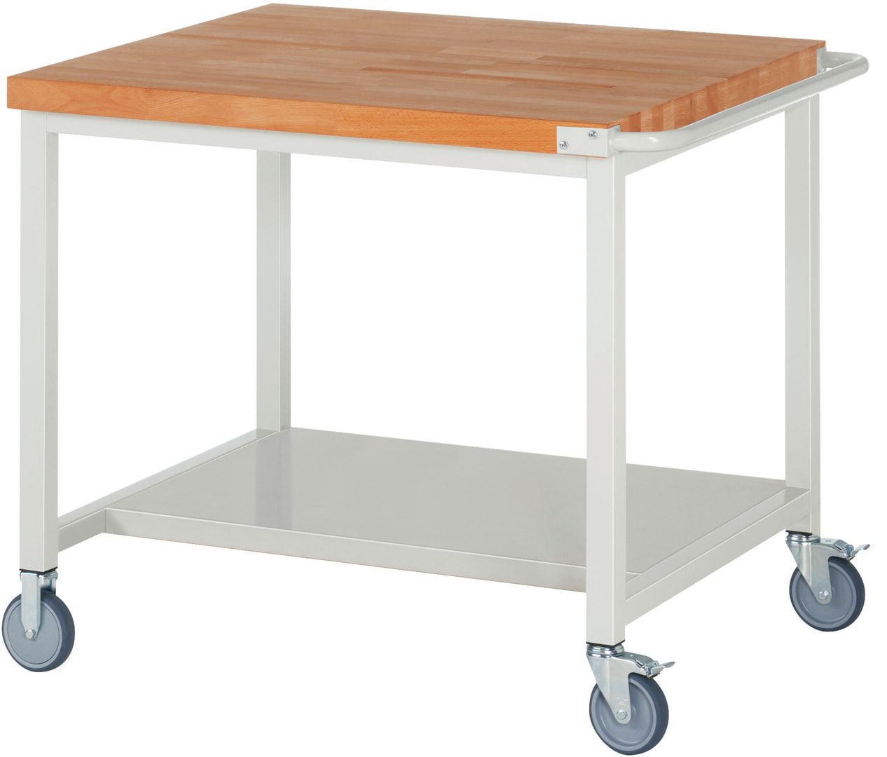 Mobile Werkbank mit Ablageboden - höhenverstellbar 880-1.080 mm - 1.000 x 900 mm (BxT) - Traglast 450 kg - Anthrazitgrau
