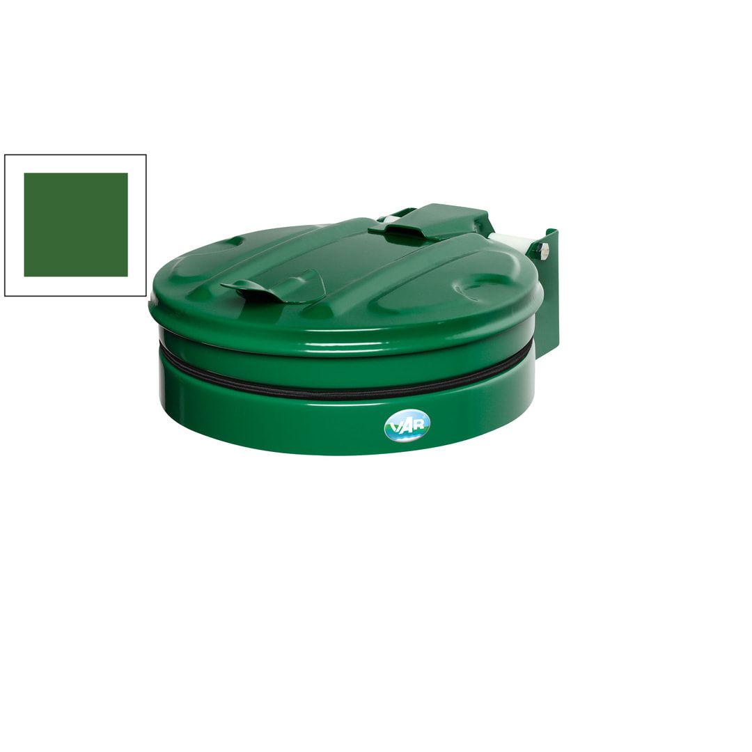 Müllsackhalter - Wandgerät mit Metall Deckel - für 120 l Säcke - 370 x 465 mm (BxT) - enzianblau