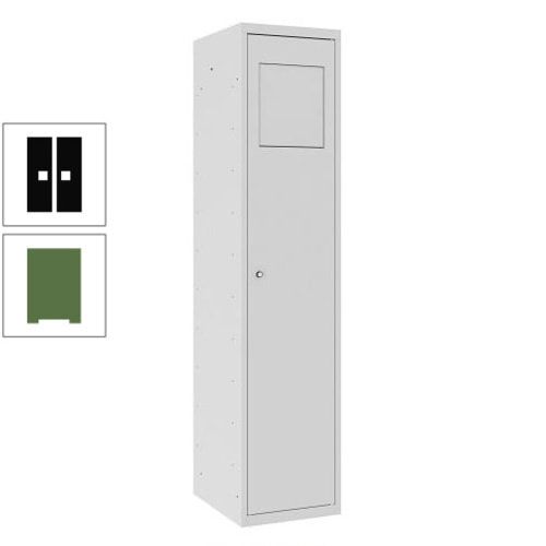 Wäschesammelschrank, Wäscheschrank, Einwurfklappe, Beutelhalter, 1.800 x 400 x 500 mm (HxBxT), Korpus anthrazitgrau, Front anthrazitgrau