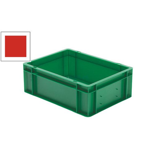 Eurobox - Eurokasten - Volumen 13 l - Boden geschlossen, Wände durchbrochen - 145 x 300 x 400 mm (HxBxT) - VE 4 Stk. - blau