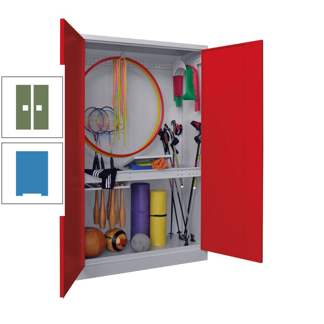 Sportschrank - Vollblechtüren - 1.950x1.200x500 mm (HxBxT) - anthrazitgrau